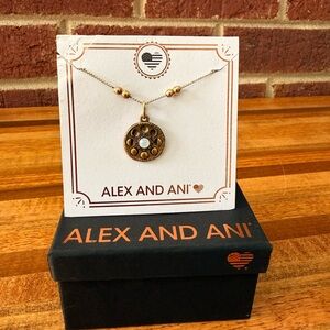 Alex and Ani Gold Lunar Phase Pendant Necklace